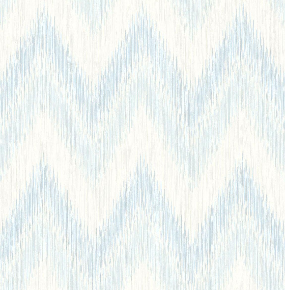 Seabrook Regent Flamestitch Stringcloth Blue Wallpaper