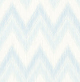 Seabrook Regent Flamestitch Stringcloth Blue Wallpaper