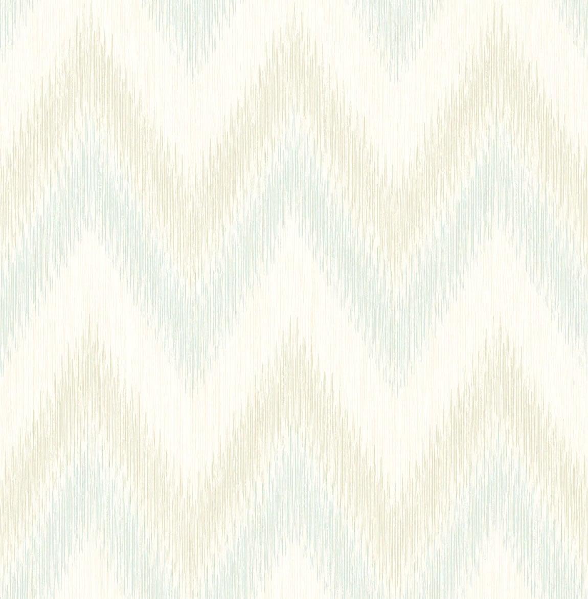 Seabrook Regent Flamestitch Stringcloth Sea Glass and Eggshell Wallpaper