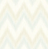 Seabrook Regent Flamestitch Stringcloth Sea Glass and Eggshell Wallpaper