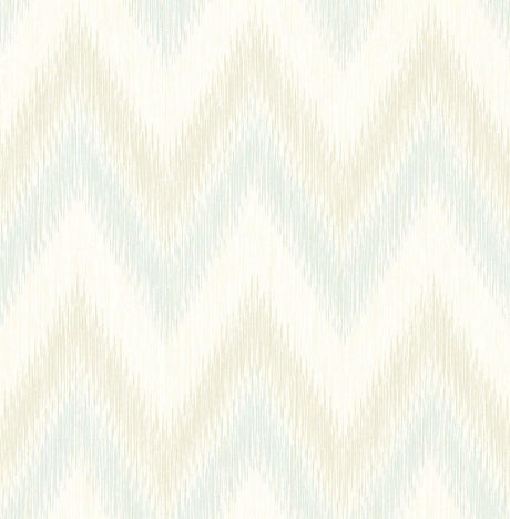 Seabrook Regent Flamestitch Stringcloth Green Wallpaper