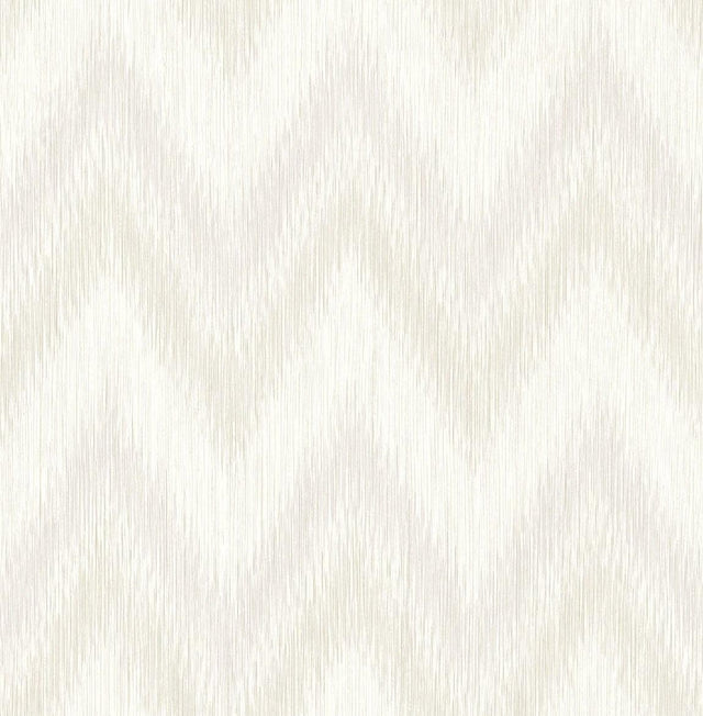 Seabrook Regent Flamestitch Stringcloth Winter Fog and Eggshell Wallpaper