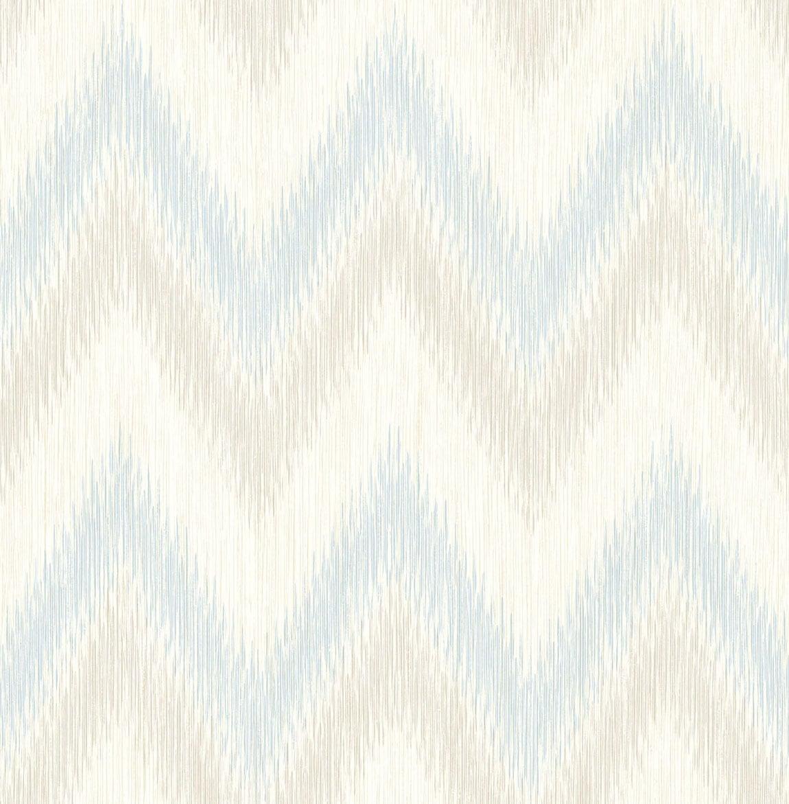 Seabrook Regent Flamestitch Stringcloth Blue Wallpaper