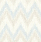 Seabrook Regent Flamestitch Stringcloth Blue Wallpaper