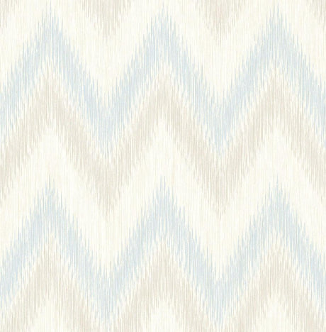Seabrook Regent Flamestitch Stringcloth Blue Wallpaper
