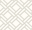 Seabrook Block Trellis Metallic Silver and Eggshell Wallpaper