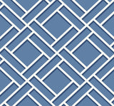Seabrook Block Trellis Coastal Blue and Navy Wallpaper