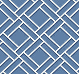 Seabrook Block Trellis Blue Wallpaper