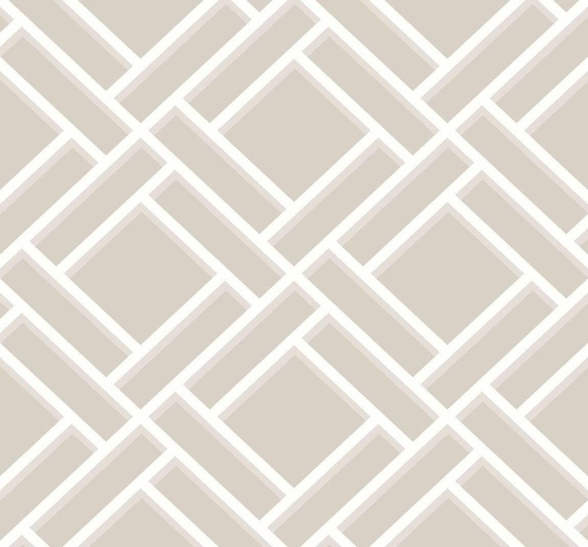 Seabrook Block Trellis Grey Wallpaper