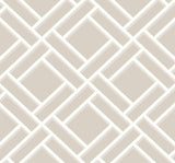 Seabrook Block Trellis Grey Wallpaper