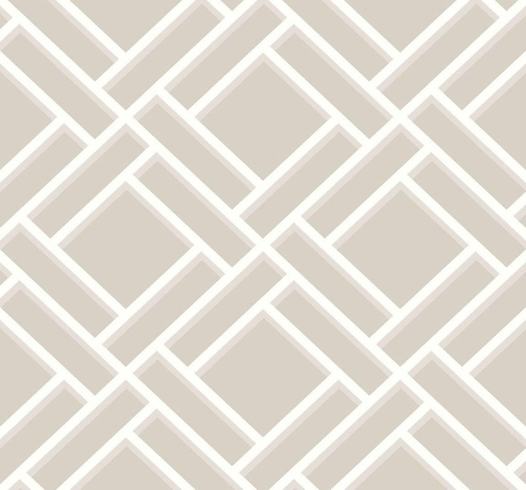 Seabrook Block Trellis Grey Wallpaper