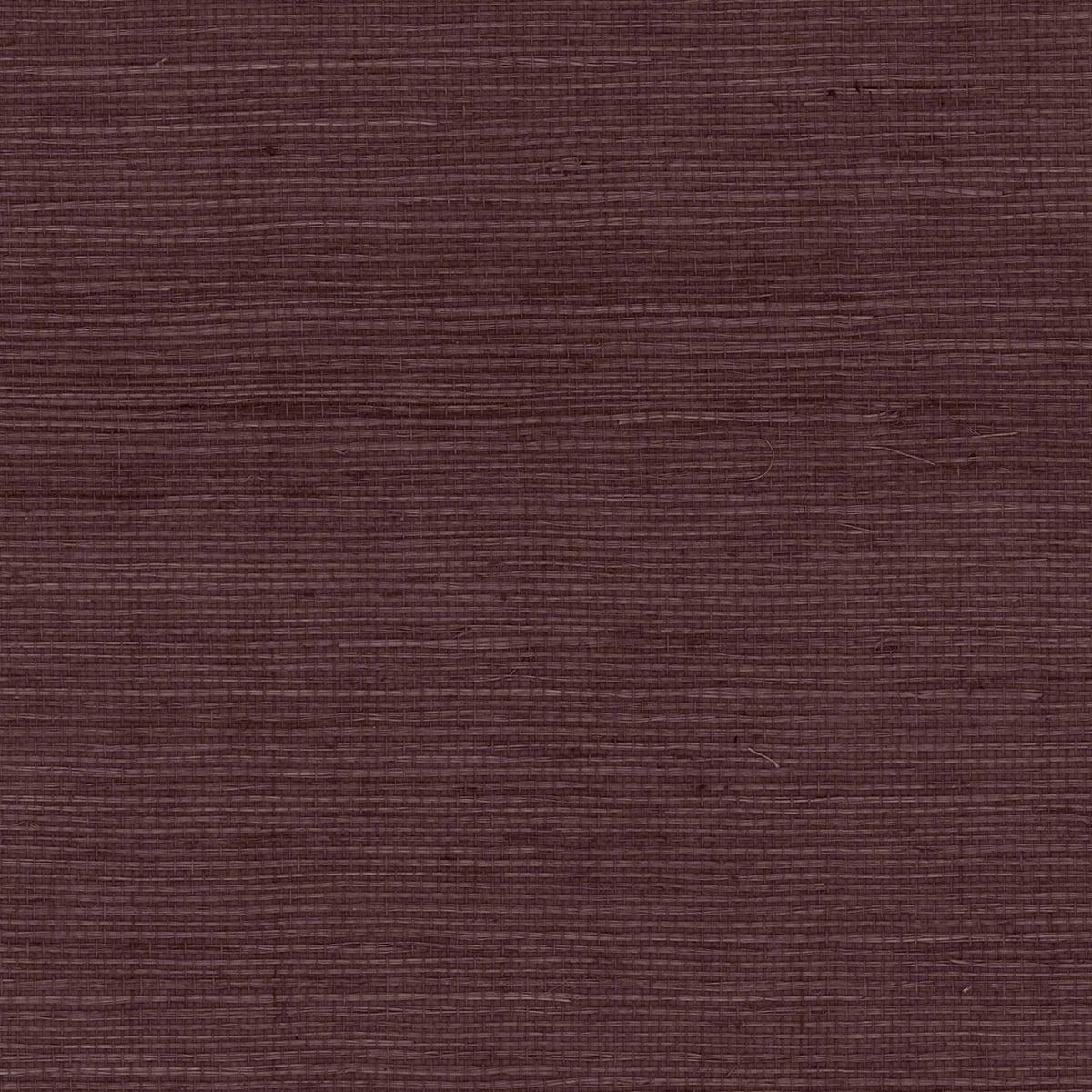 Seabrook Sisal Grasscloth Deep Plum Wallpaper