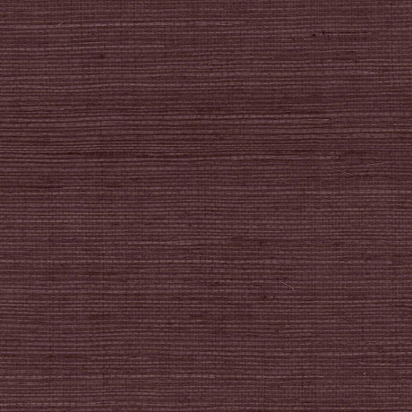 Seabrook Sisal Grasscloth Deep Plum Wallpaper