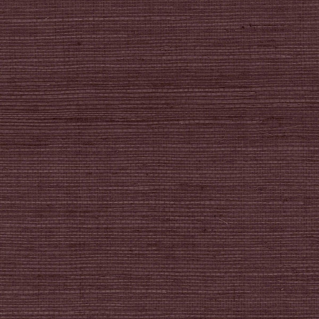 Seabrook Sisal Grasscloth Deep Plum Wallpaper