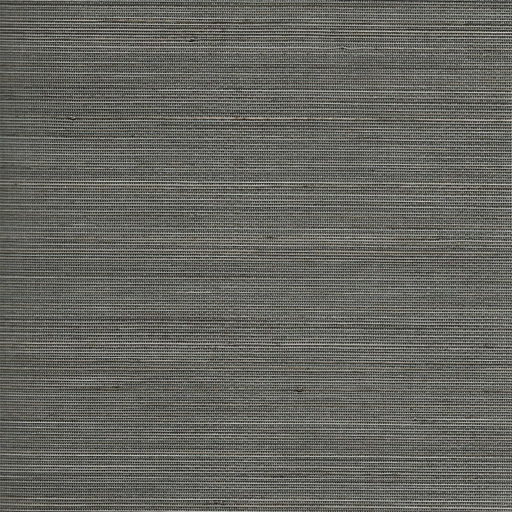 Seabrook Abaca Grasscloth Charcoal and Sandstone Wallpaper