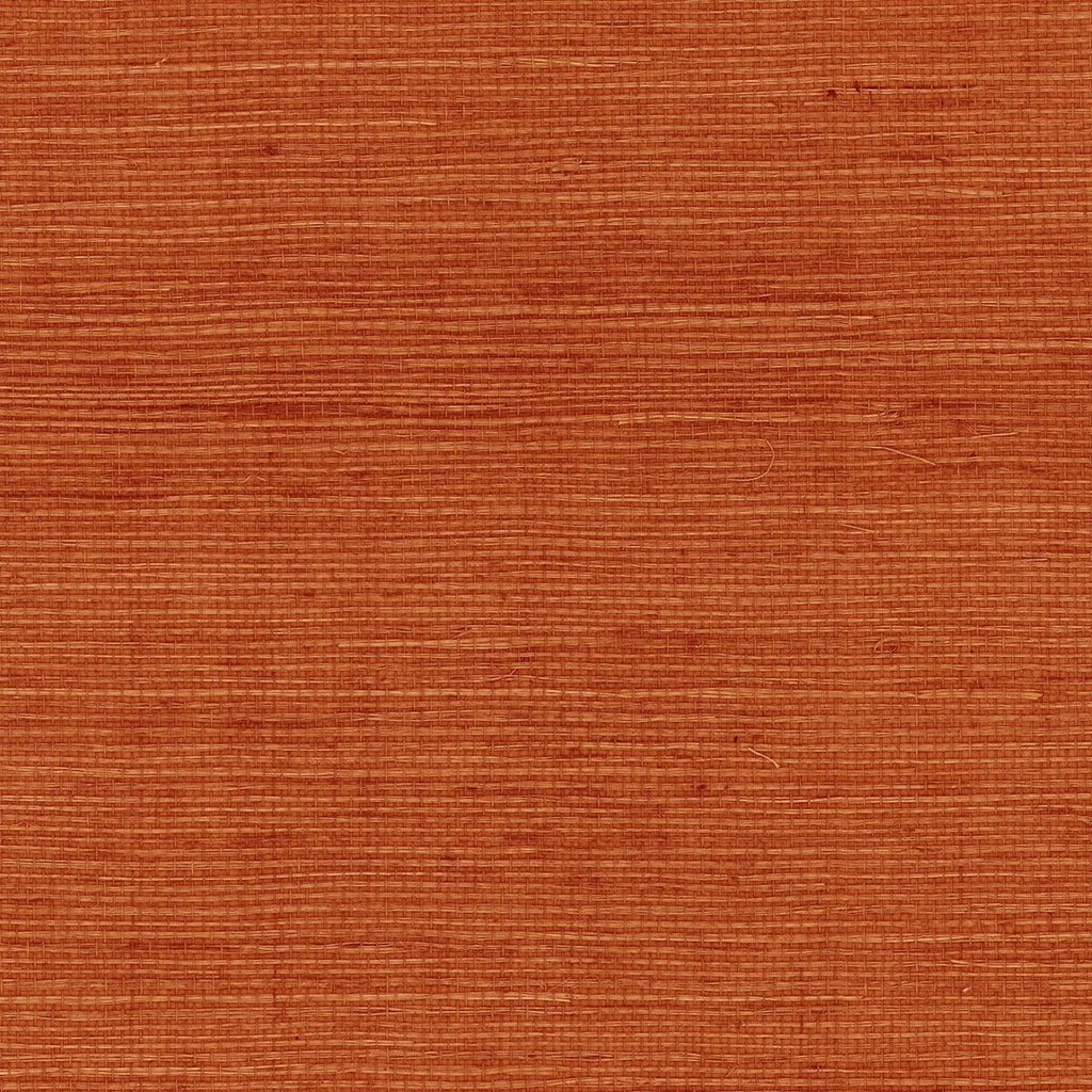 Seabrook Sisal Grasscloth Blood Orange Wallpaper