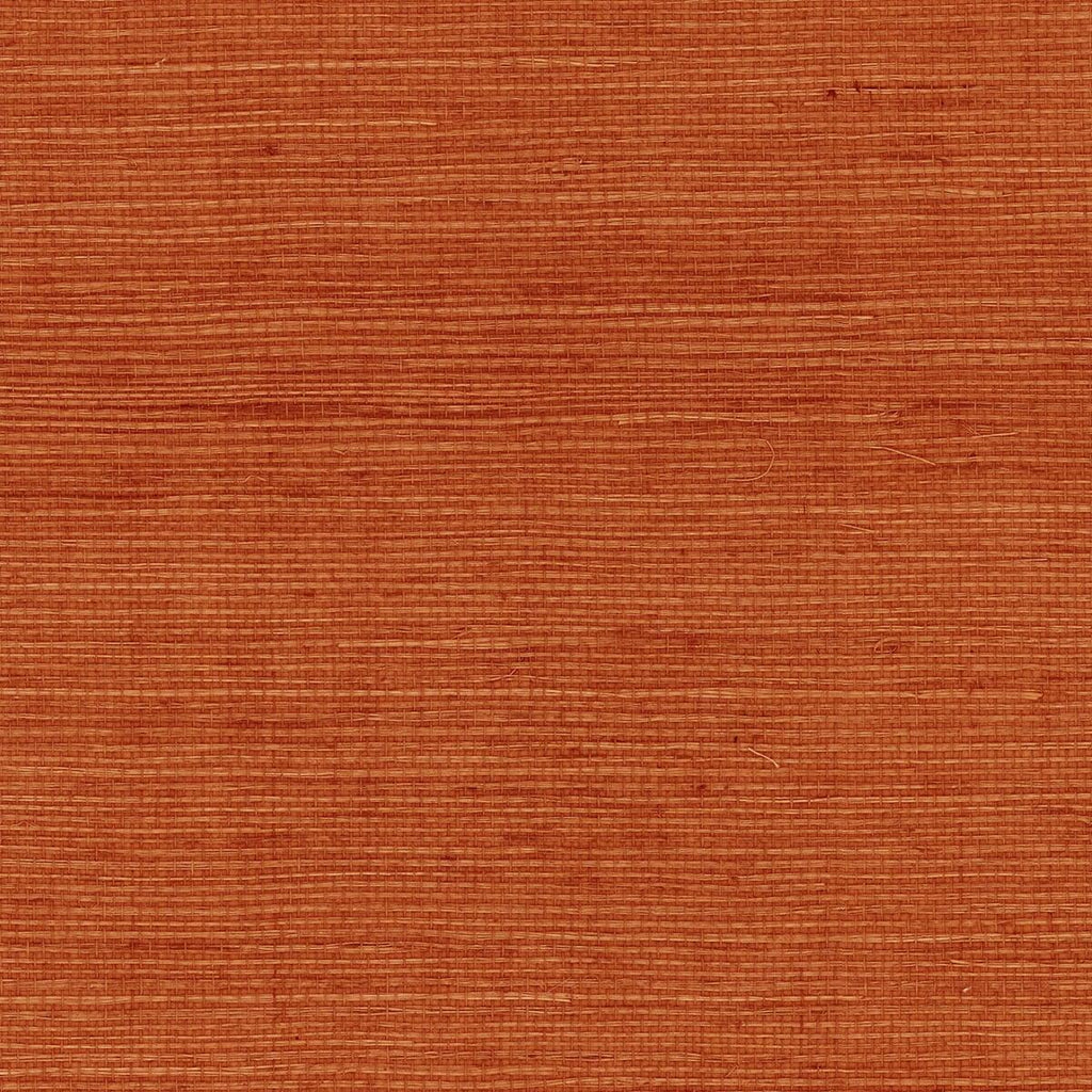 Seabrook Sisal Grasscloth Orange Wallpaper