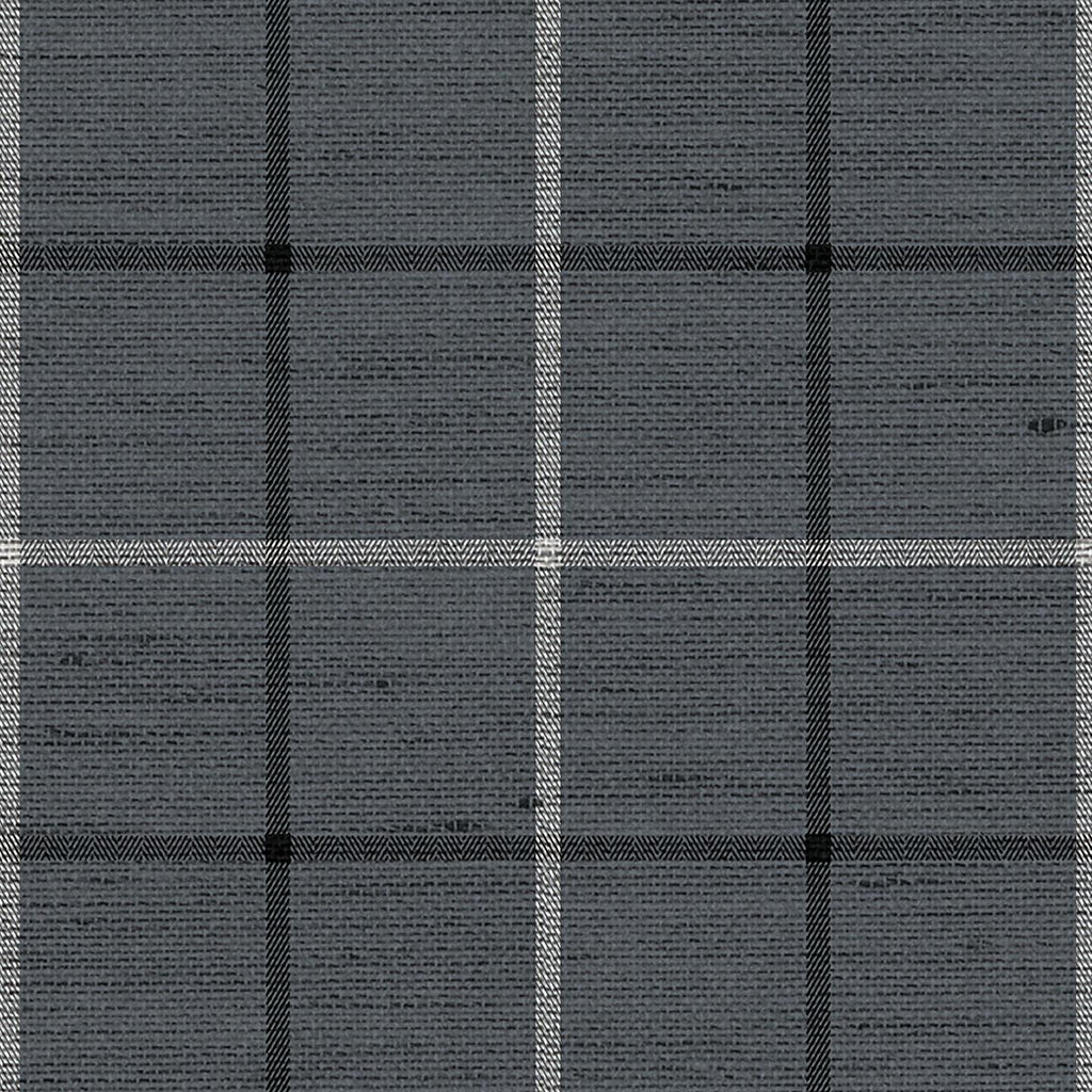 Phillip Jeffries House of Plaid Grey with Black Wallpaper