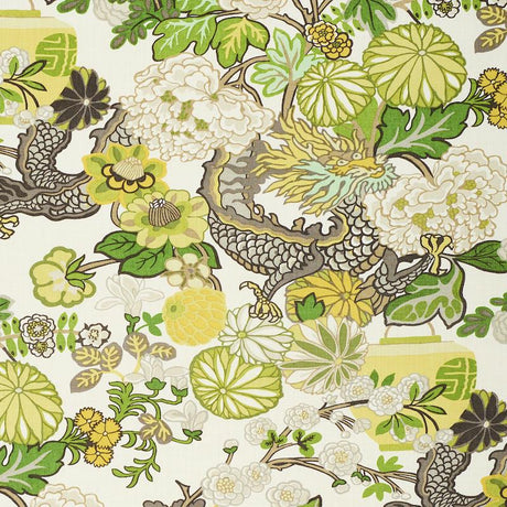 Schumacher Chiang Mai Dragon Citrus Fabric