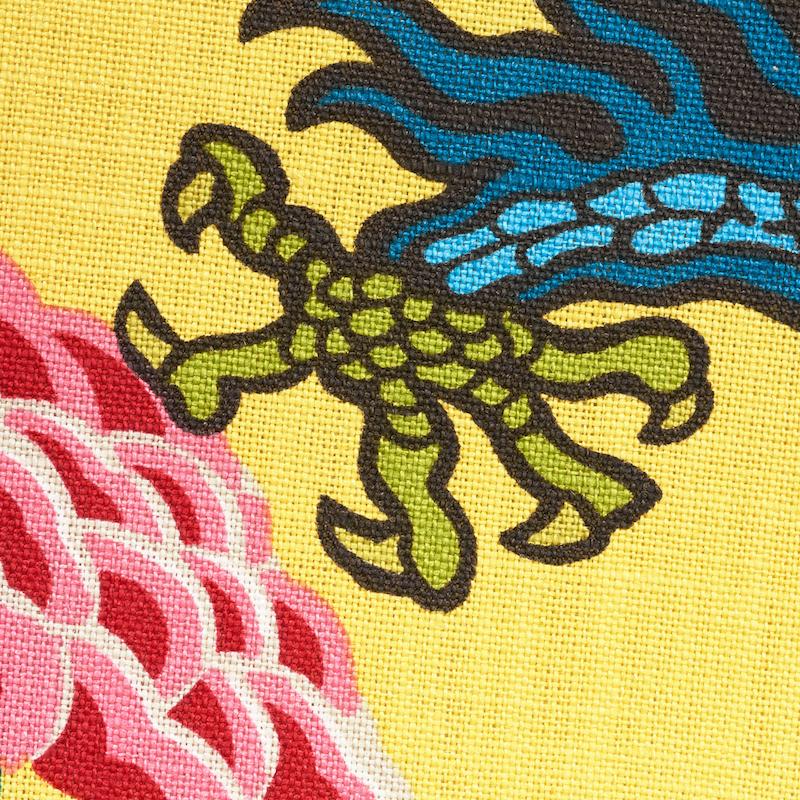 Schumacher Chiang Mai Dragon Yellow Fabric