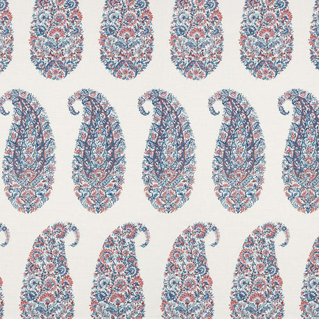 Schumacher Shirala Paisley Delft & Rose Fabric