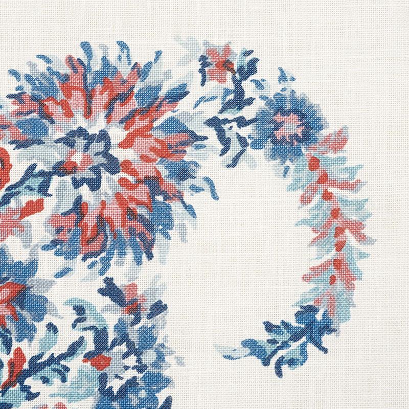 Schumacher Shirala Paisley Delft & Rose Fabric