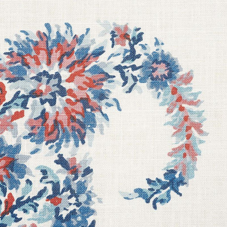 Schumacher Shirala Paisley Delft & Rose Fabric