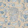 Schumacher Animalia Blue & Natural Fabric