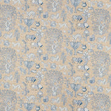 Schumacher Animalia Blue & Natural Fabric