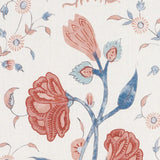 Schumacher Khilana Floral Delft & Rose Fabric