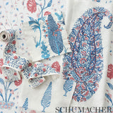 Schumacher Khilana Floral Delft & Rose Fabric