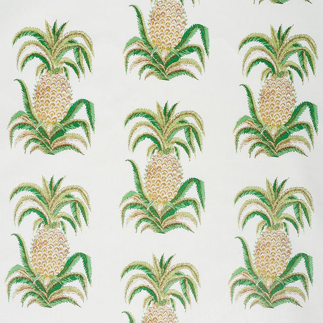 Schumacher Pineapples Chintz Ivory Fabric