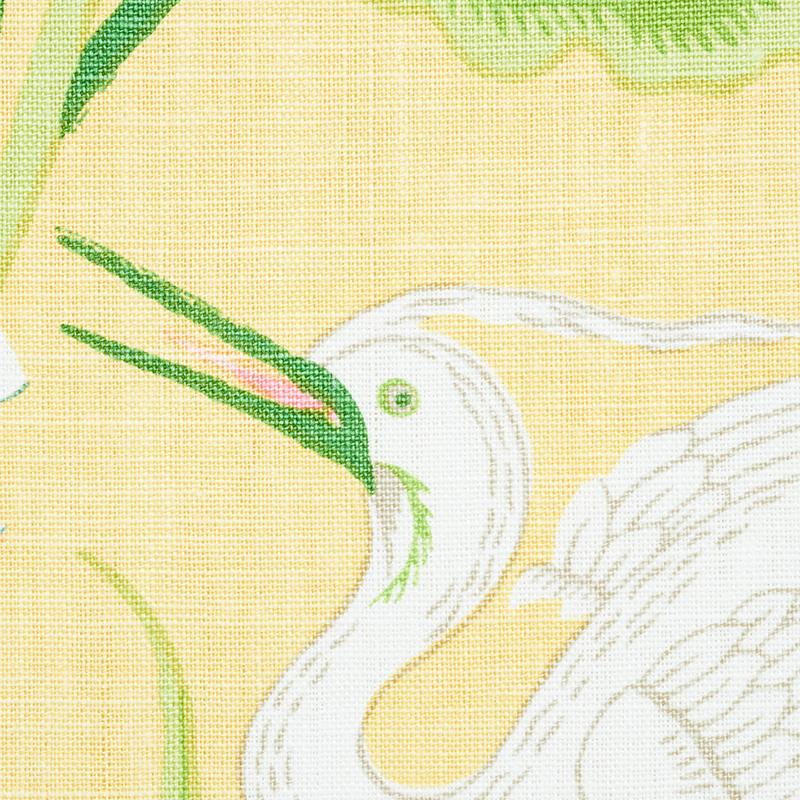Schumacher Lotus Garden Yellow Fabric