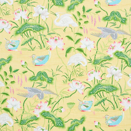 Schumacher Lotus Garden Yellow Fabric
