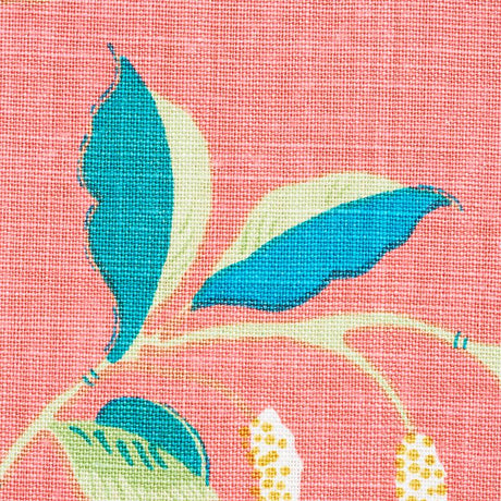 Schumacher Lotus Garden Red Fabric