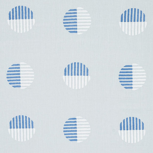 Schumacher Ando Hand Block Print Chambray Fabric