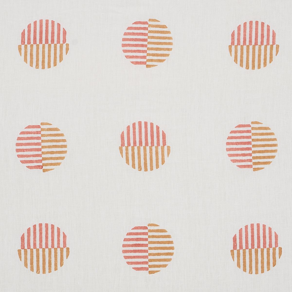 Schumacher Ando Hand Block Print Rust & Ochre Fabric