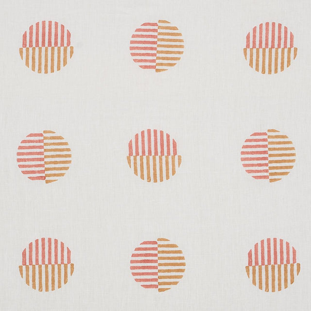 Schumacher Ando Hand Block Print Rust & Ochre Fabric