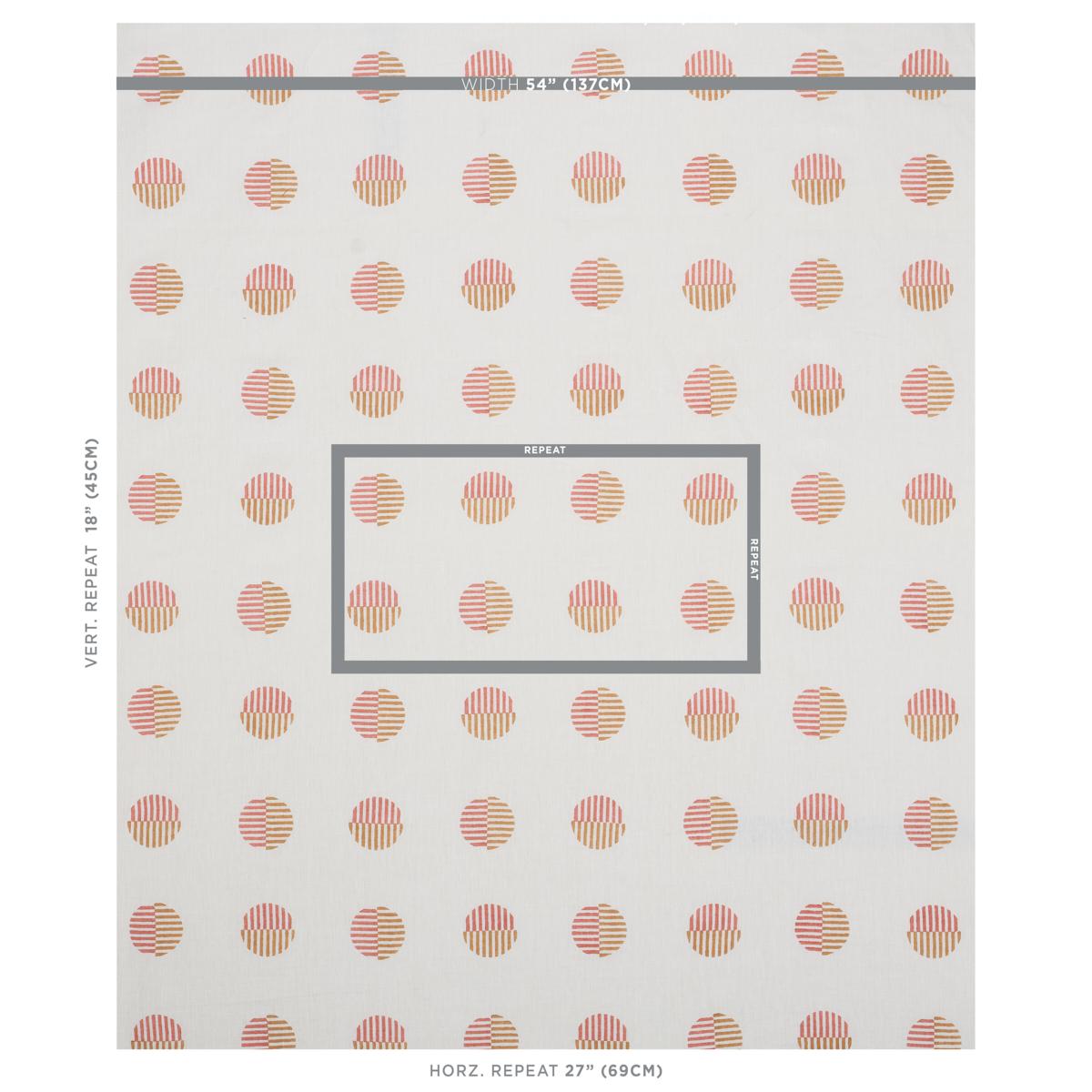 Schumacher Ando Hand Block Print Rust & Ochre Fabric