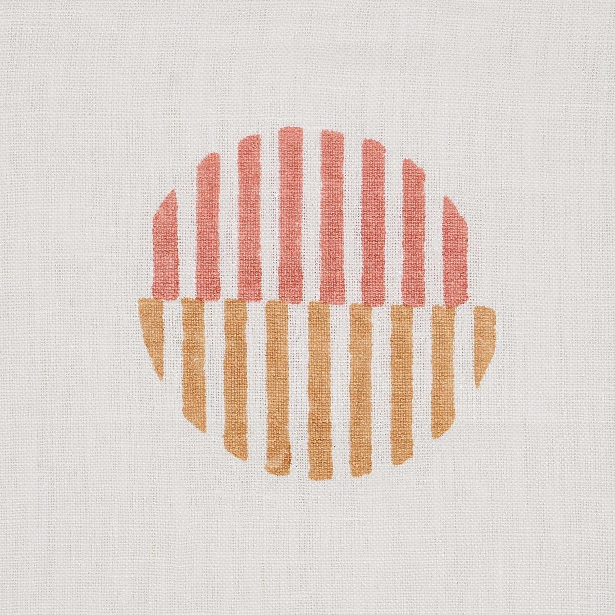 Schumacher Ando Hand Block Print Rust & Ochre Fabric