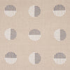 Schumacher Ando Hand Block Print Ivory & Charcoal On Natural Fabric