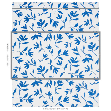 Schumacher Laurel Navy Fabric