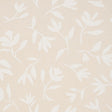 Schumacher Laurel White On Unbleached Fabric