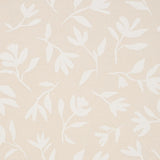 Schumacher Laurel White On Unbleached Fabric