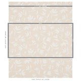 Schumacher Laurel White On Unbleached Fabric