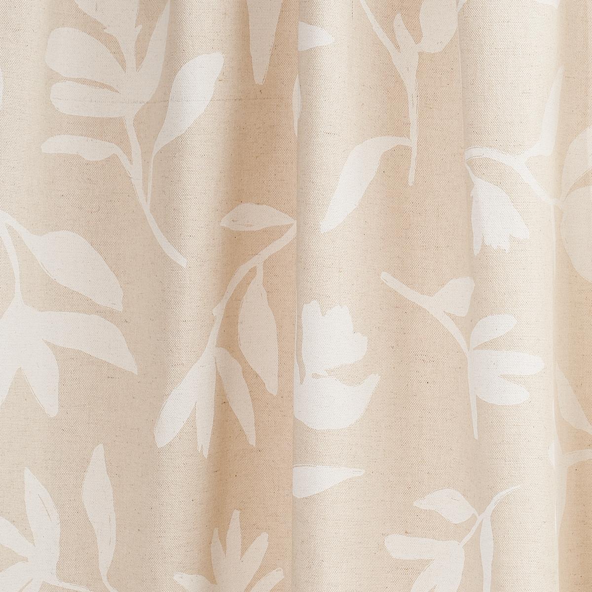 Schumacher Laurel White On Unbleached Fabric