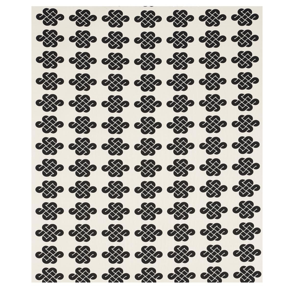 Schumacher Penelope Knot Black Fabric