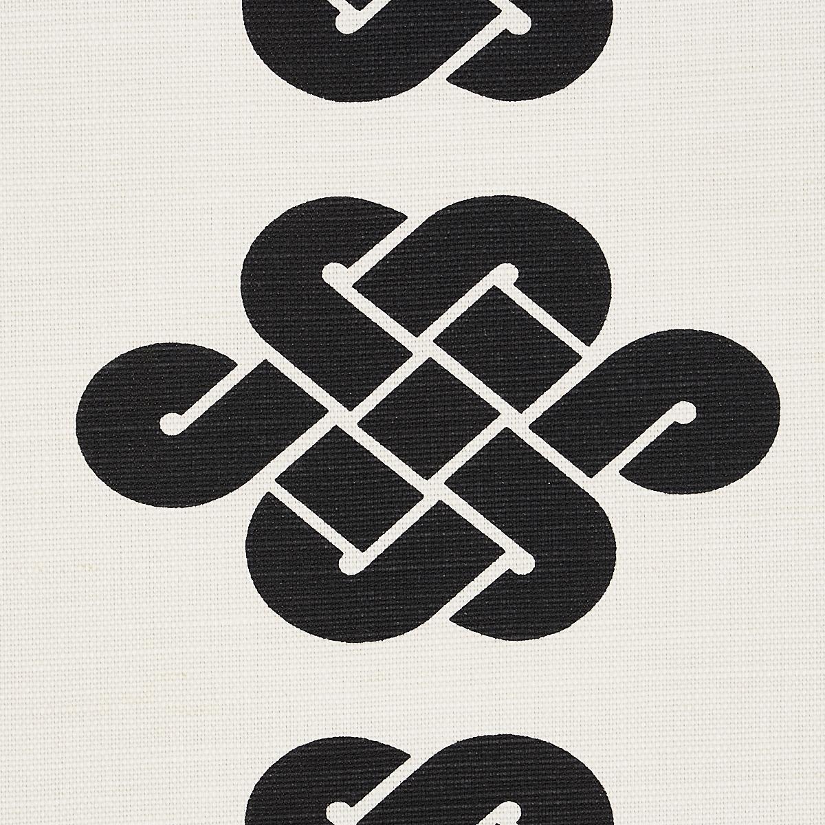 Schumacher Penelope Knot Black Fabric