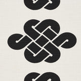 Schumacher Penelope Knot Black Fabric