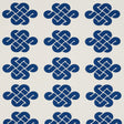 Schumacher Penelope Knot Blue Fabric